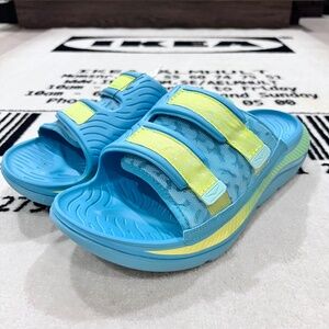 Hoka Ora Luxe Recovery Slides - OCEAN MIST/CITRUS GLOW